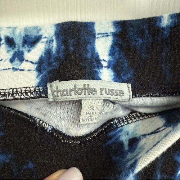 Charlotte Russe Blue Black Tye Dye Skater Skirt Women’s Size S - Picture 3 of 4
